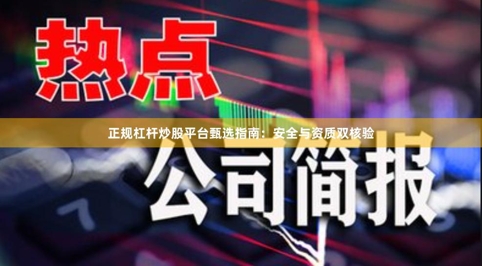 正规杠杆炒股平台甄选指南：安全与资质双核验